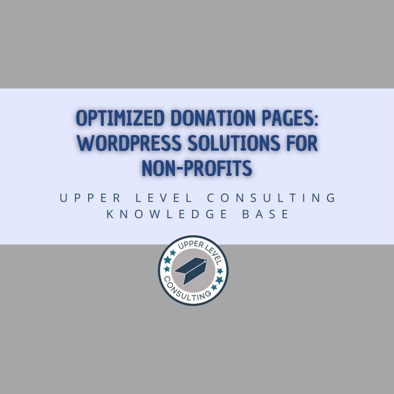 Optimized Donation Pages